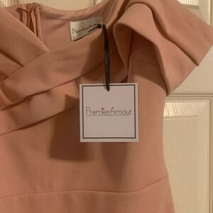 Off-Shoulder Blush Pink Women's Dress